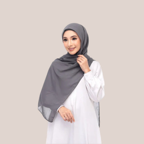 Gray Magnet Hijab - DaalAin