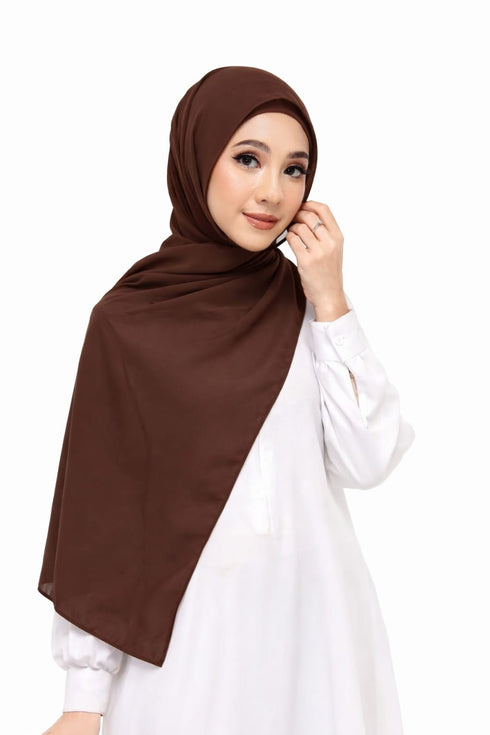 Dark Brown Magnetic Hijab