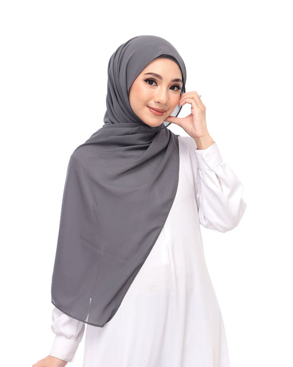 Dark Gray Magnetic Hijab