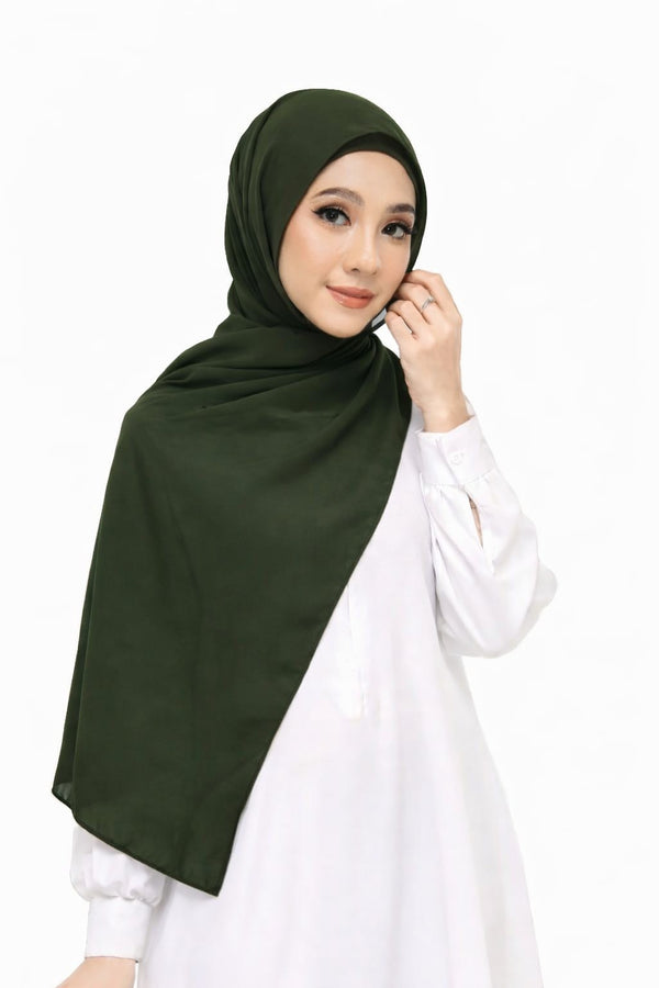 Olive Green Magnetic Hijab