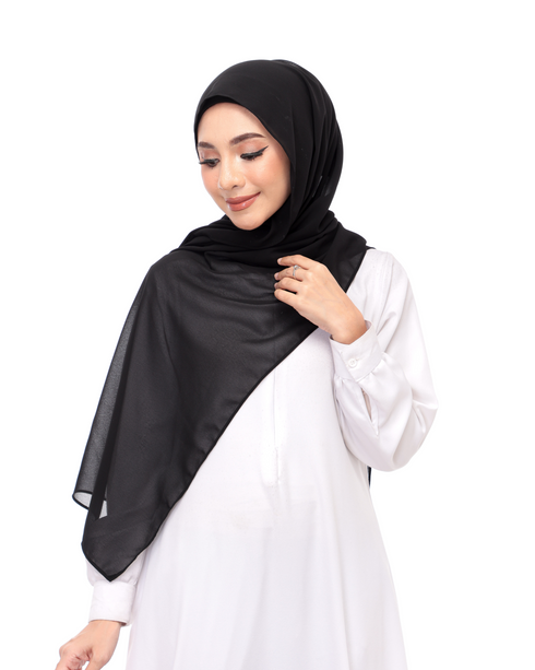 Instant chiffon hijab with innercap for easy everyday wear