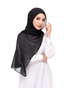 Instant magnetic hijab online Karachi - Pin free black chiffon scarf