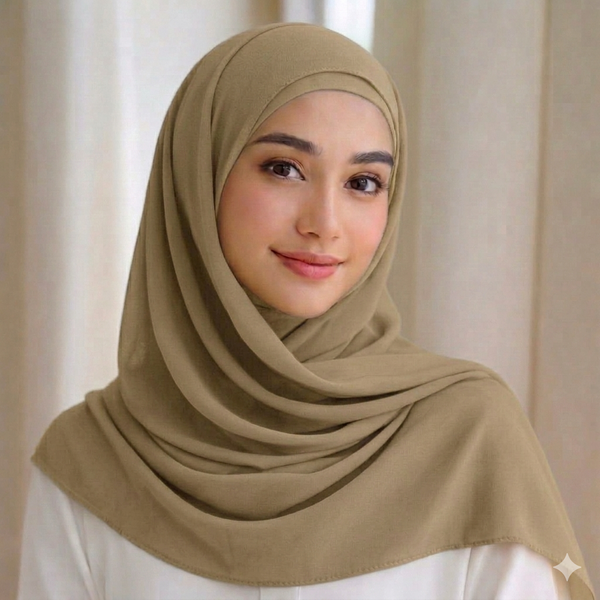 khaki chiffon hijab