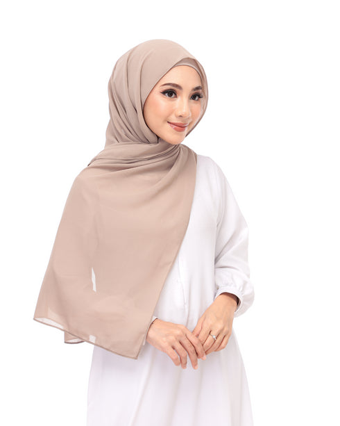 light brown chiffon magnet hijab