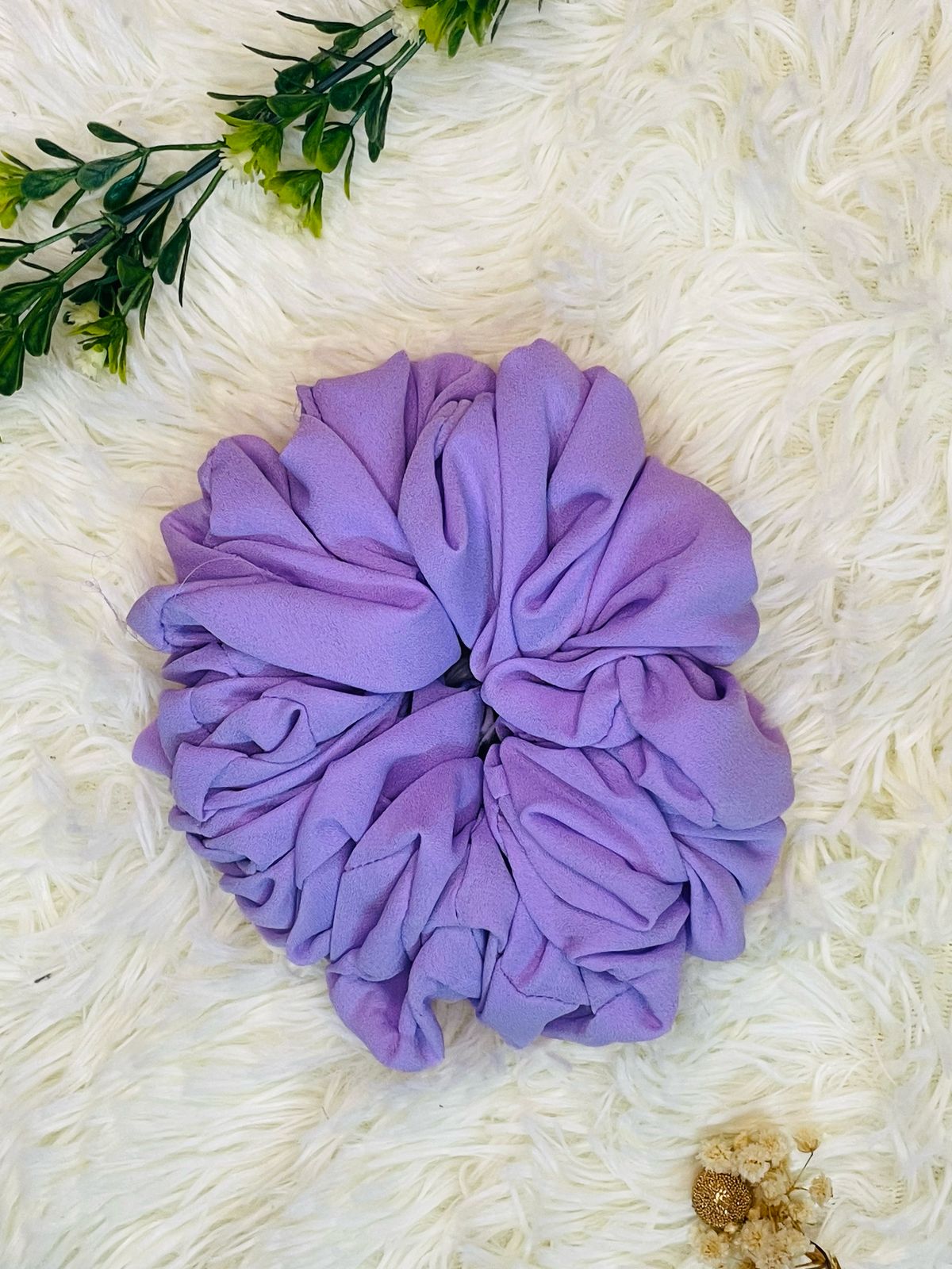lilac georgette scrunchie