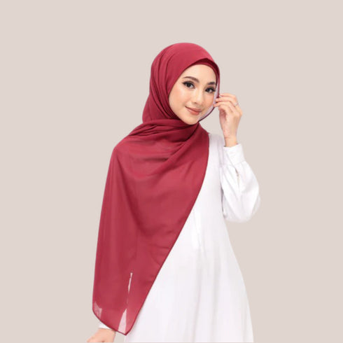 Maroon Magnet Hijab - DaalAin
