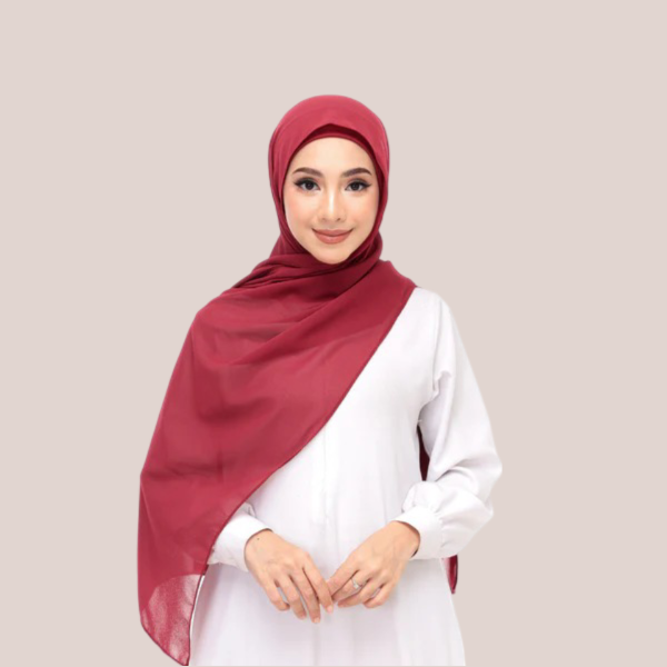 Maroon Magnet Hijab - DaalAin