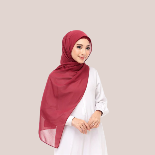 Maroon Magnet Hijab - DaalAin