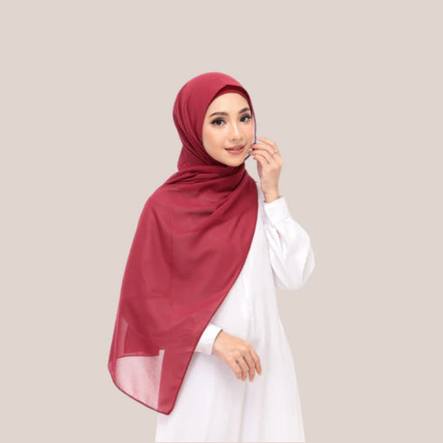 Maroon Magnet Hijab - DaalAin