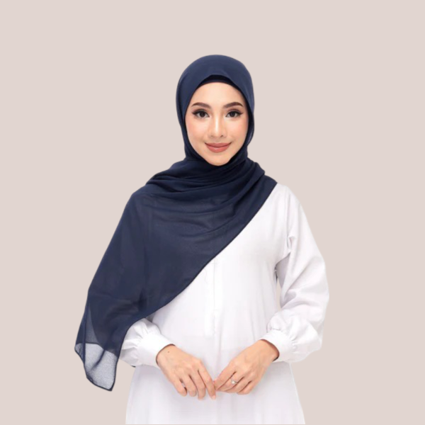 Navy Blue Magnet Hijab - DaalAin