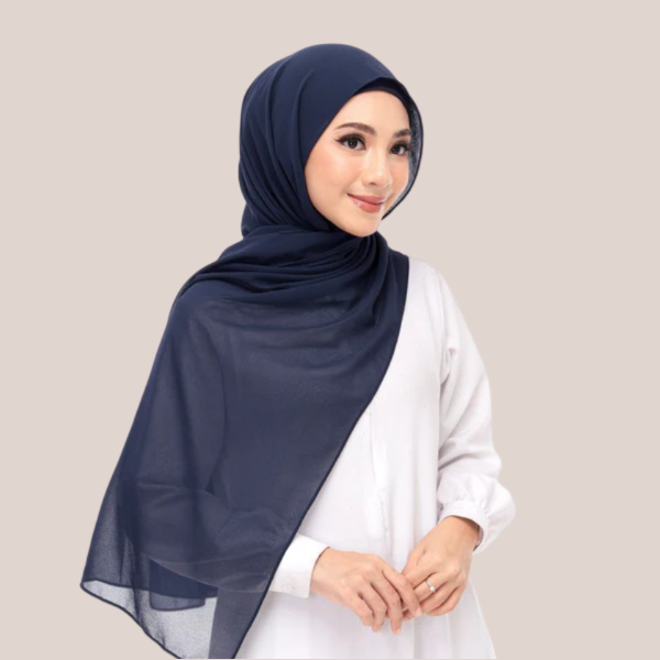 Navy Blue Magnet Hijab - DaalAin