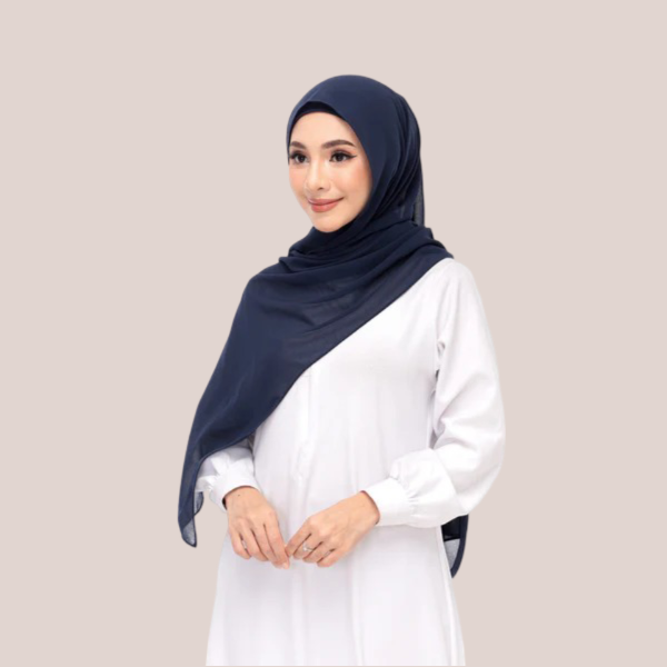 Navy Blue Magnet Hijab - DaalAin