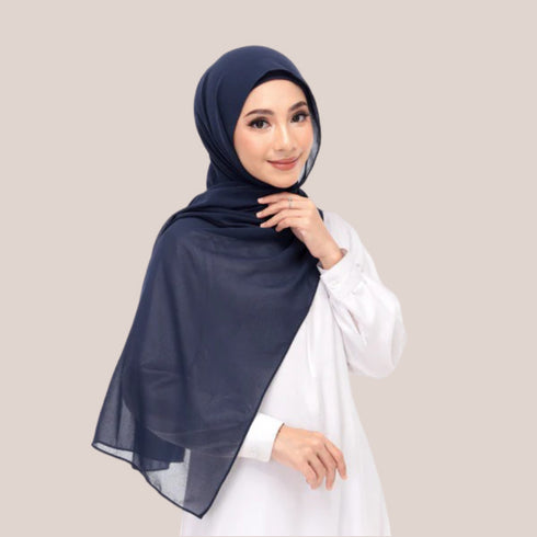 navy blue magnet hijab-DaalAin