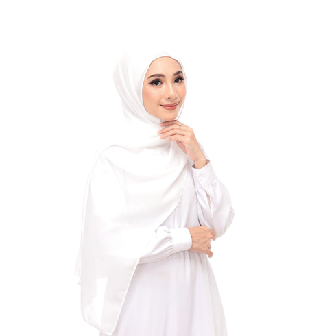 Off White Magnet Hijab - DaalAin