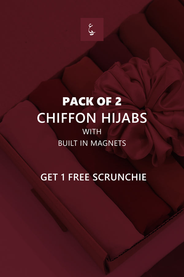 Pack of 2 Hijabs with Scrunchie