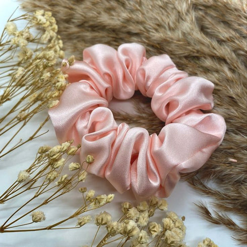 Peach Silk Scrunchie