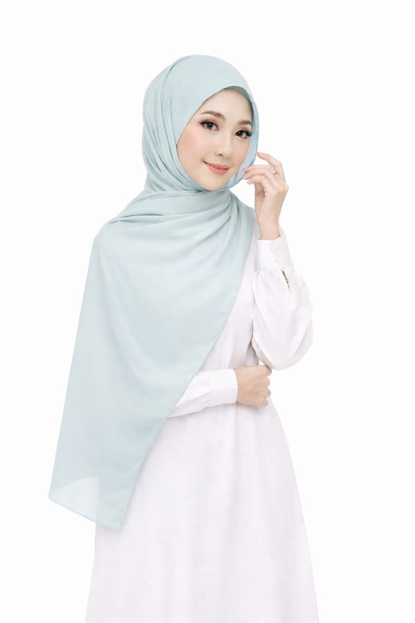 Powder Green Magnetic Hijab