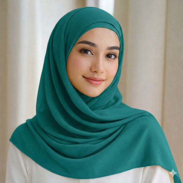 sea green chiffon hijab