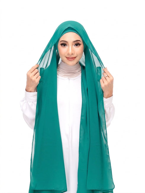 sea green instant magnetic hijab daalain