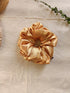 antique gold silk scrunchie