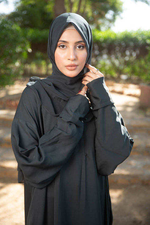 Slate Green kaftan abaya-DaalAin