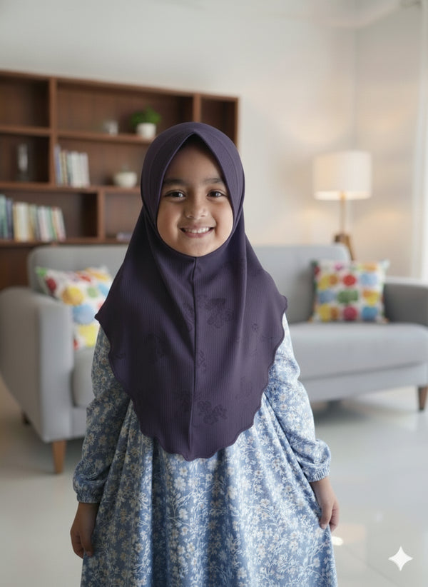 Stormy Violet Ready-Go Kids' Hijab