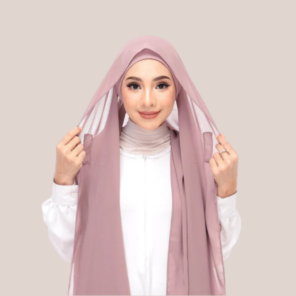 Tea Pink Magnet Hijab - DaalAin