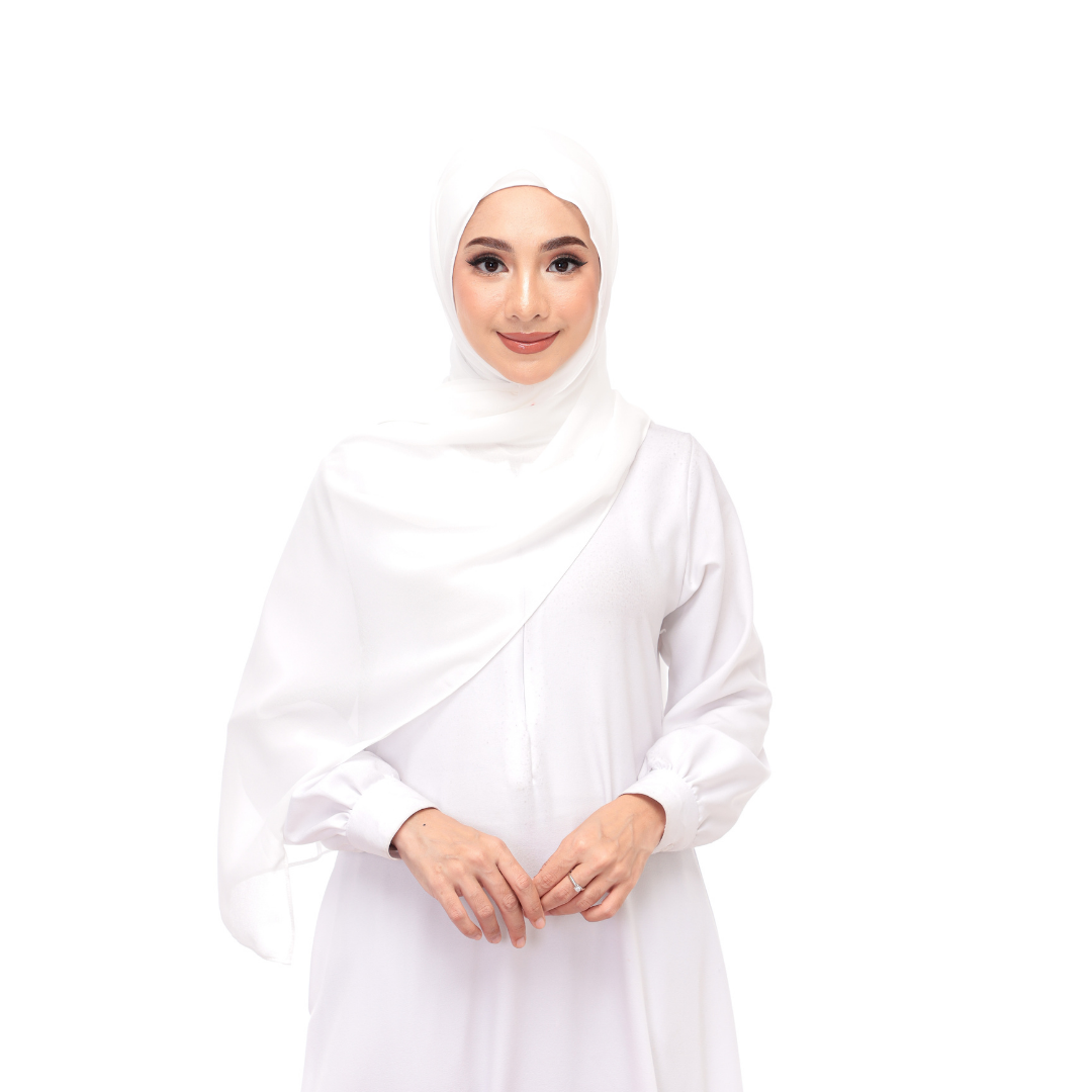 Off White Magnet Hijab - DaalAin