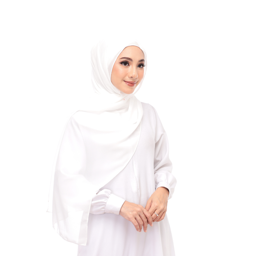Off White Magnet Hijab - DaalAin