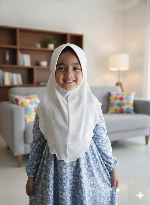 White Ready-Go Kids' Hijab