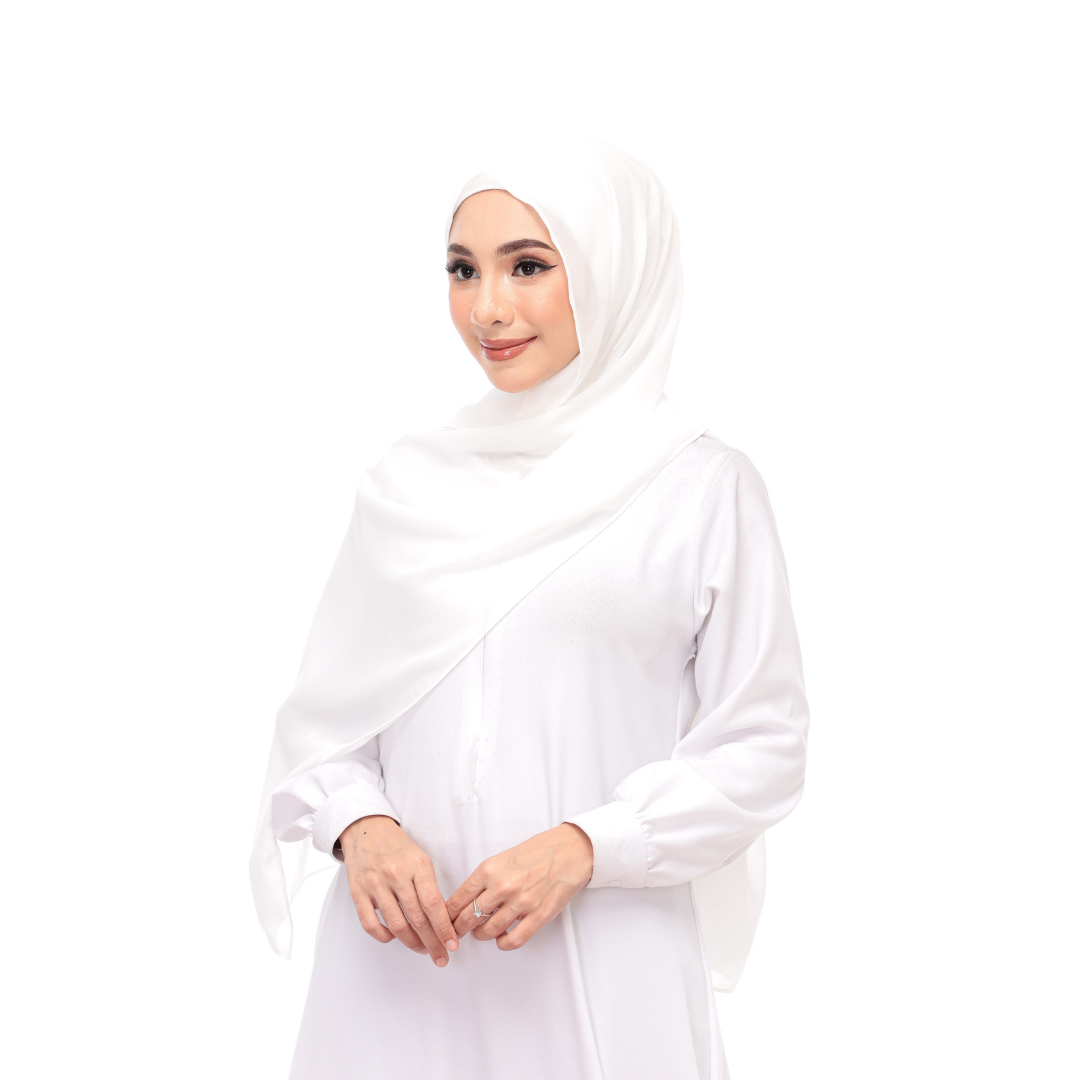 Off White Magnet Hijab - DaalAin