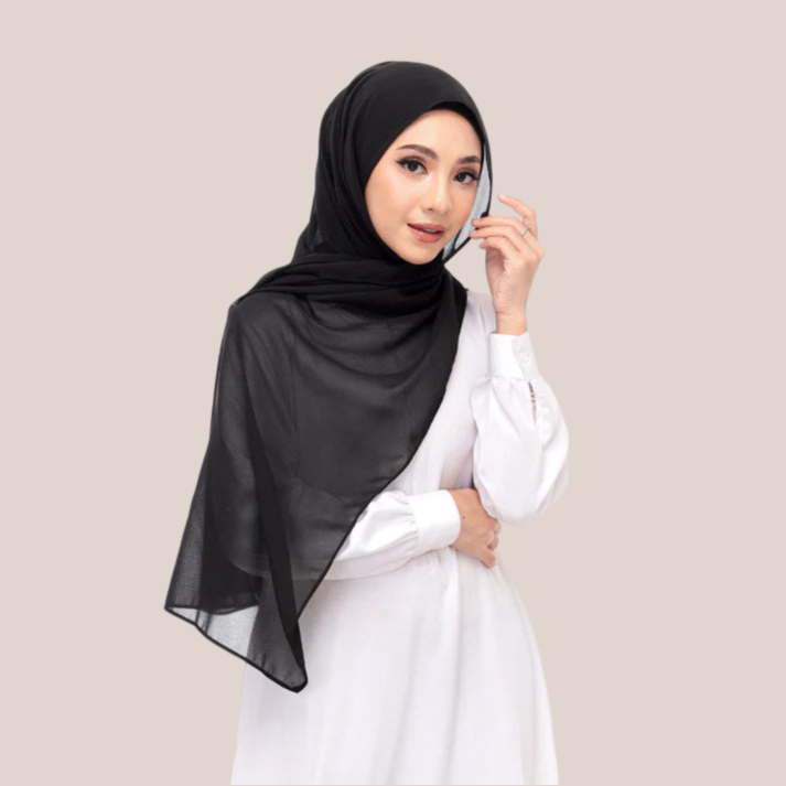 Black Magnet Hijab - DaalAin