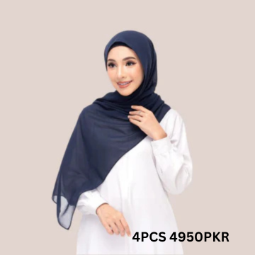 Navy Blue Magnet Hijab