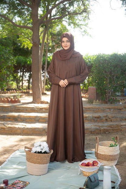 brown kaftan abaya
