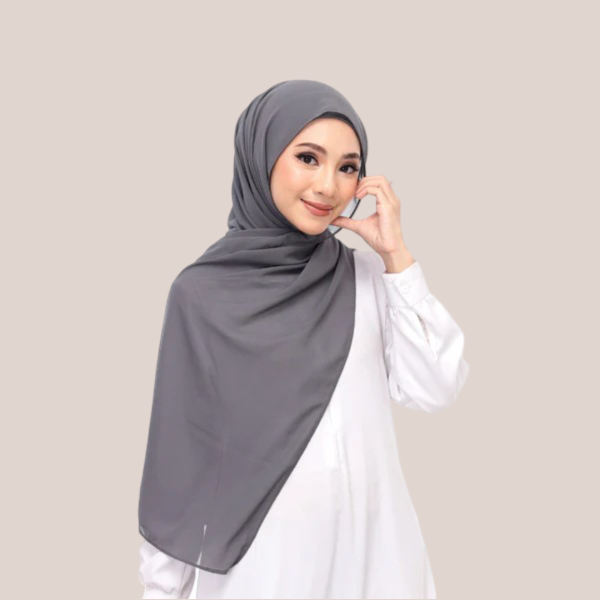 Gray Magnet Hijab - DaalAin