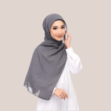 Gray Magnet Hijab - DaalAin