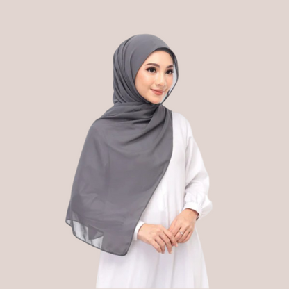 Gray Magnet Hijab - DaalAin