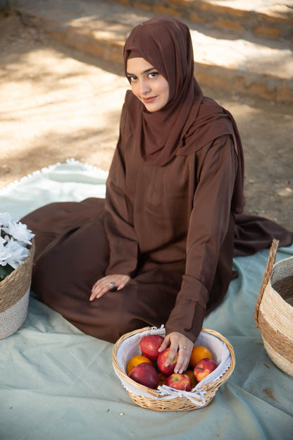 brown kaftan abaya