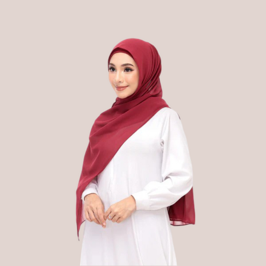 Maroon Magnet Hijab - DaalAin